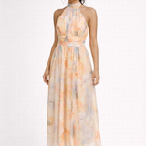 Jacky Breathable Halter Neck Summer Maxi Dress