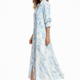 Jill Flattering Floral Maxi Dress with Button Front