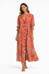 Red Boho Print