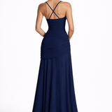 Juliette Square Neck Maxi Wedding Guest Maxi Dress With Ruched Waist