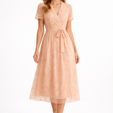 Khansile Peach Wedding Guest Dress
