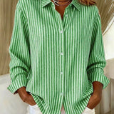 Effortless Striped Knit Cardigan