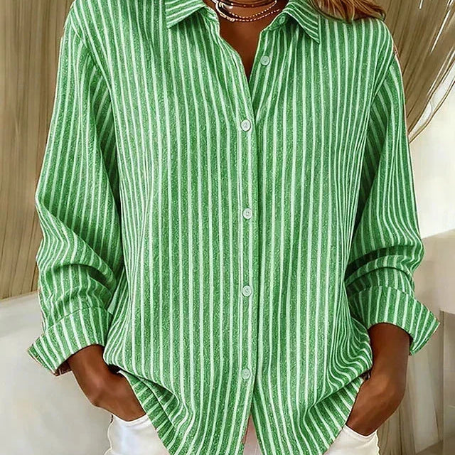 Effortless Striped Knit Cardigan