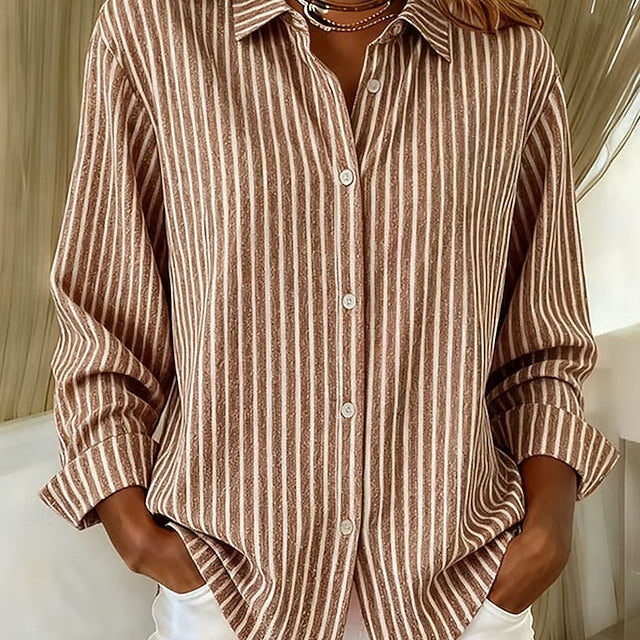 Effortless Striped Knit Cardigan