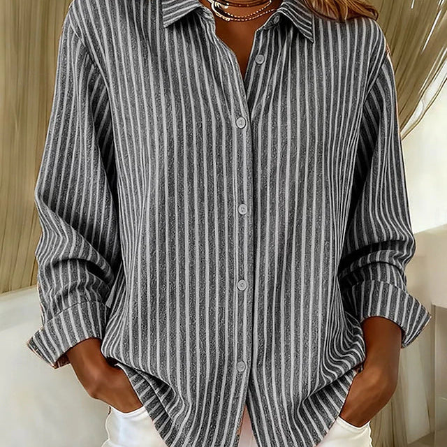 Effortless Striped Knit Cardigan