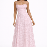 Malin Lace Backless Maxi Dress with Spaghetti Straps