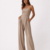 Maya Womens Strapless Jumpsuit