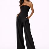 Maya Womens Strapless Jumpsuit
