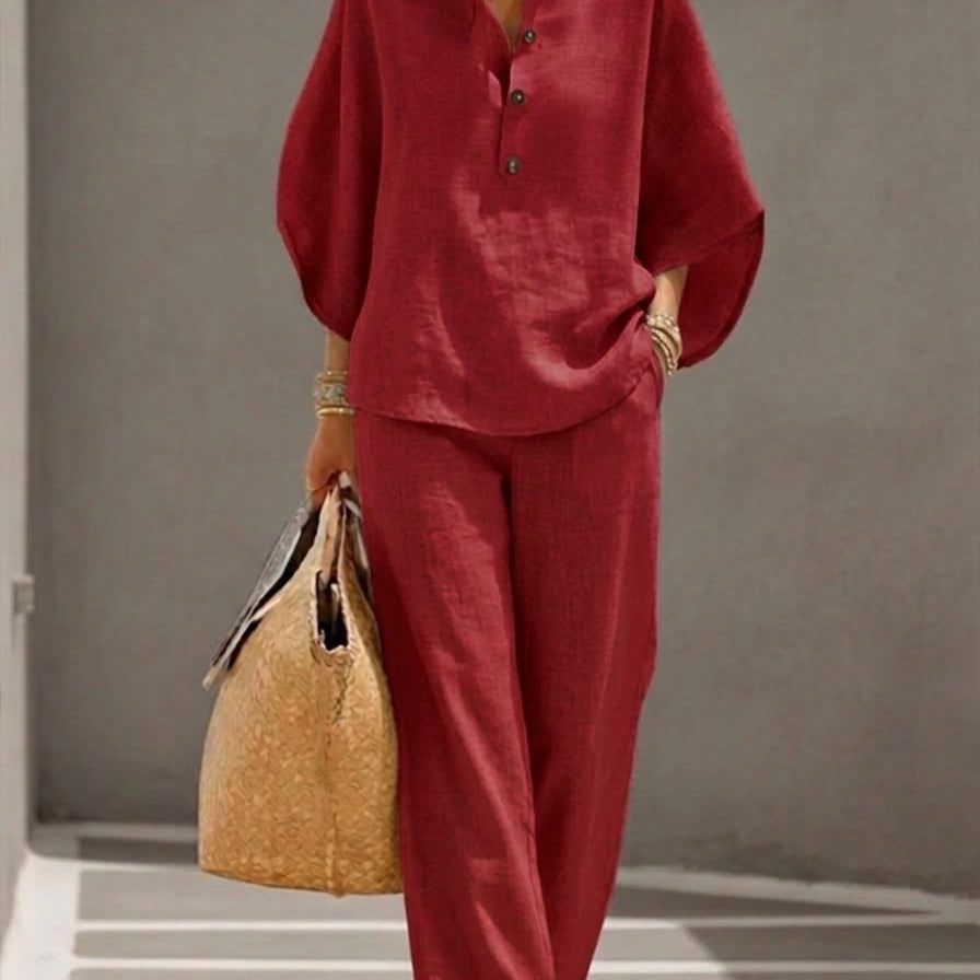 Women's Relaxed Wide-Leg Co-Ord Set