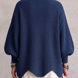 Oversized Collared Cardigan With Large Metal Buttons