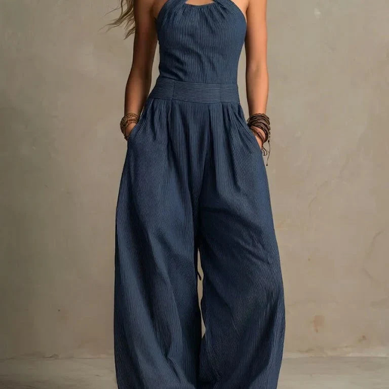 Wide Leg Halterneck Jumpsuit for Women