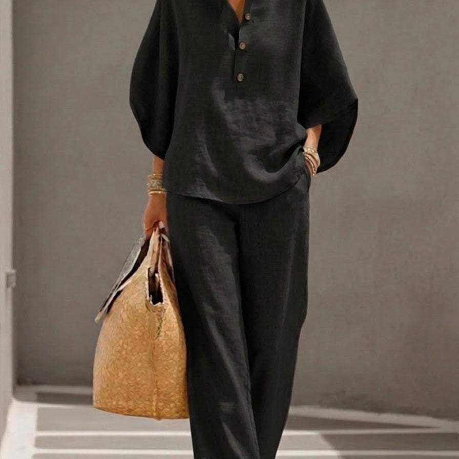 Women's Relaxed Wide-Leg Co-Ord Set