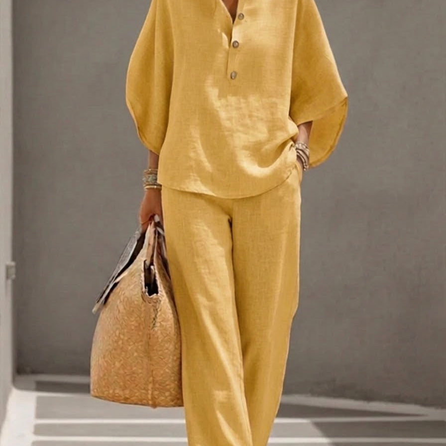 Women's Relaxed Wide-Leg Co-Ord Set