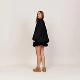 Gold Button Chunky Knit Cardigan