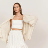 Gold Button Chunky Knit Cardigan