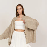Gold Button Chunky Knit Cardigan