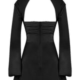 Cut Out Long Sleeve Mini Dress – Fitted Party Dress