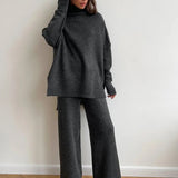 Relaxed Turtleneck Knit Lounge Set
