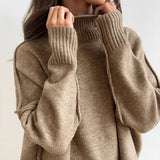 Relaxed Turtleneck Knit Lounge Set
