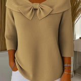 Elegant Bow Knit Sweater