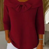 Elegant Bow Knit Sweater