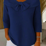 Elegant Bow Knit Sweater