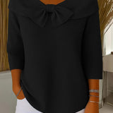 Elegant Bow Knit Sweater