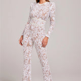 Ladies’ Lace Sequin Jumpsuit
