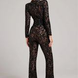 Ladies’ Lace Sequin Jumpsuit