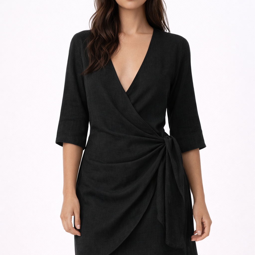 Tina Breathable Wrap Mini Dress