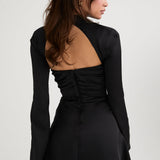 Cut Out Long Sleeve Mini Dress – Fitted Party Dress