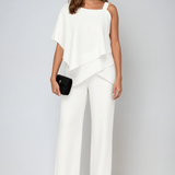 Women's Asymmetrical One Shoulder Wide Leg Jumpsuit