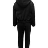 Three-Piece Loungewear Set with Cropped Hoodie, Bralette and Joggers