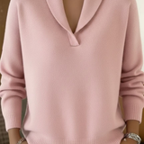 Elegant Shawl Collar Knit Sweater