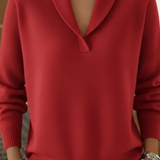 Elegant Shawl Collar Knit Sweater