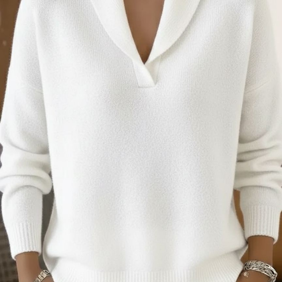Elegant Shawl Collar Knit Sweater