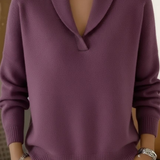 Elegant Shawl Collar Knit Sweater