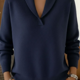 Elegant Shawl Collar Knit Sweater