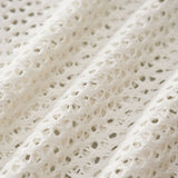 Amysaint White Mesh Openwork Cover-Up Skirt