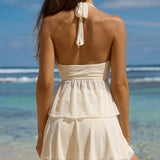 Amysaint Off White Star Decorated Mesh Skirt