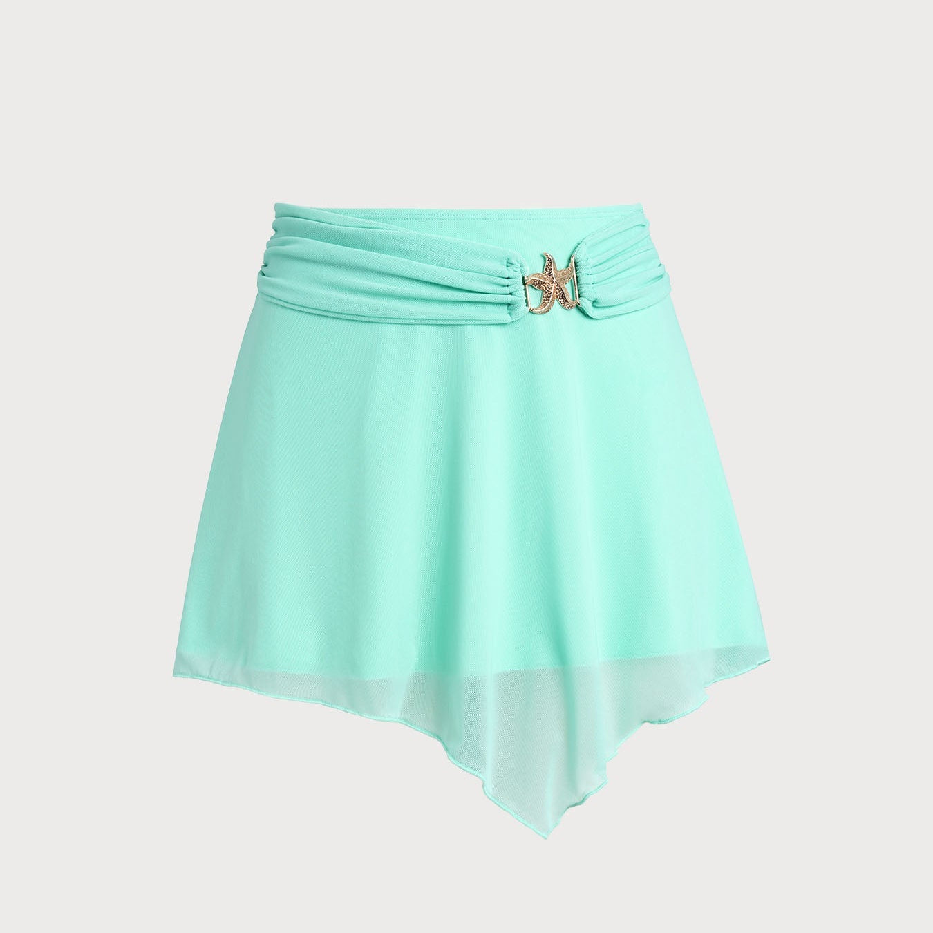 Amysaint Off White Star Decorated Mesh Skirt