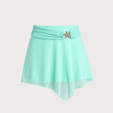 Amysaint Off White Star Decorated Mesh Skirt