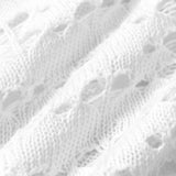 Amysaint White Openwork Sleeveless Cover-up