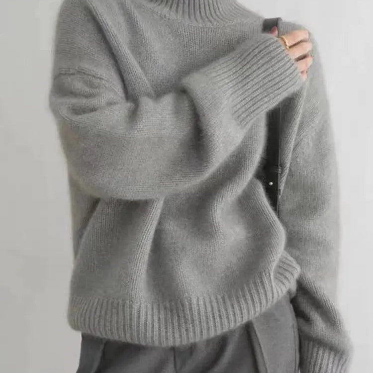 Women's Cashmere Turtleneck Jumper Oversized Fit