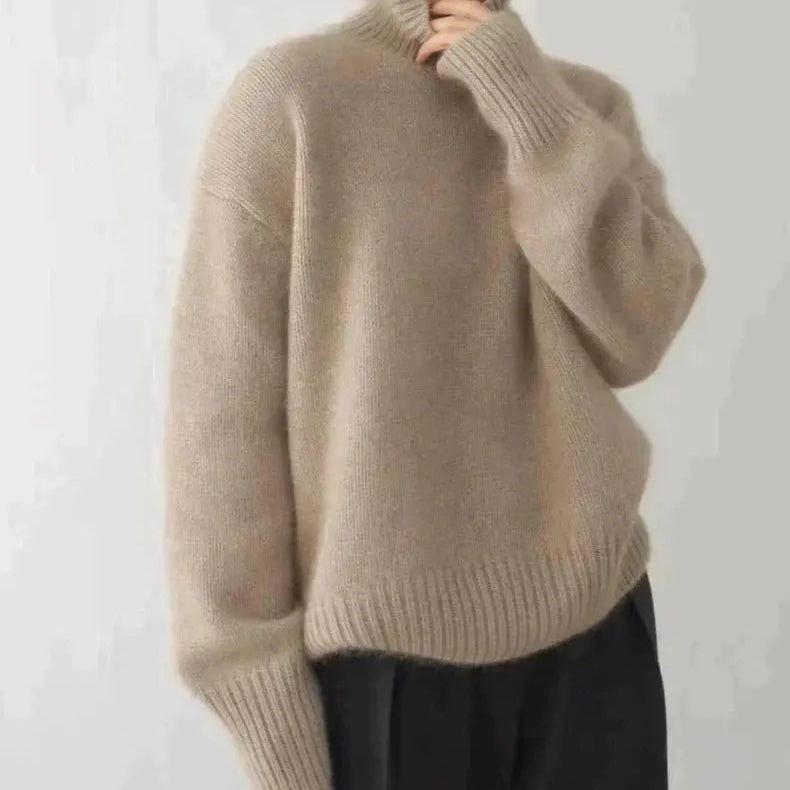 Women's Cashmere Turtleneck Jumper Oversized Fit
