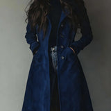 Women's Double-Breasted Trench Coat Classic Vintage Style