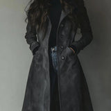 Women's Double-Breasted Trench Coat Classic Vintage Style