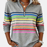 Women's Zip Jumper Quarter Zip Pullover Relaxed Fit