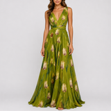 Women’s Elegant Floral Evening Maxi Dress