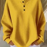 Cozy Waffle Knit Pullover